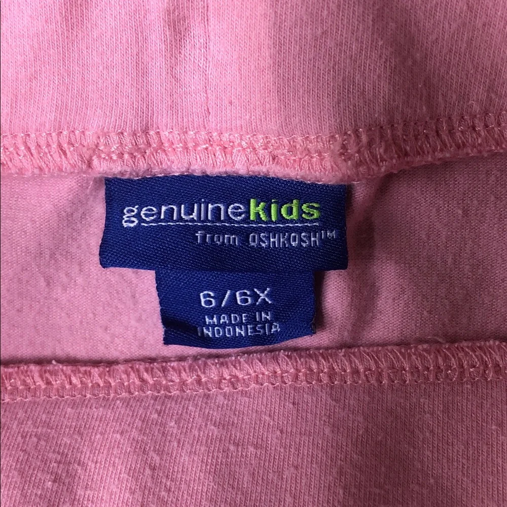 OshKosh B'gosh Cotton Blend Pink Floral Ruffle Skirt Wider Waistband Size 6/6X